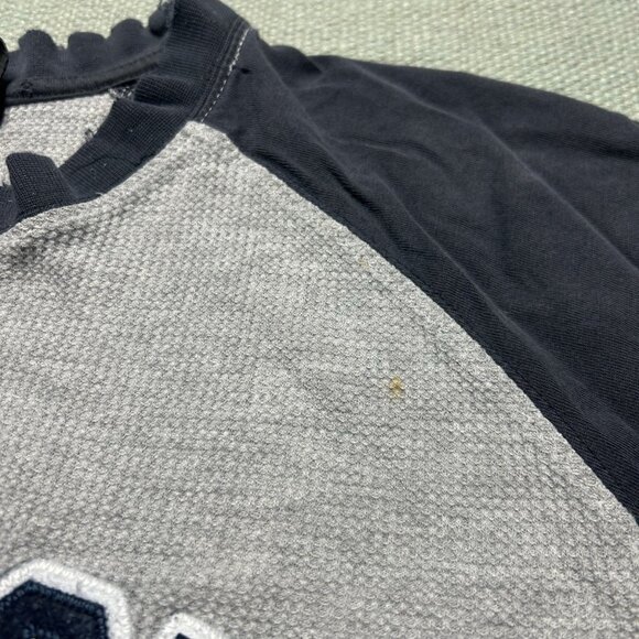 Vtg y2k long sleeve thermal shirt Southpole waffle knit skater distressed XL - Picture 5 of 11